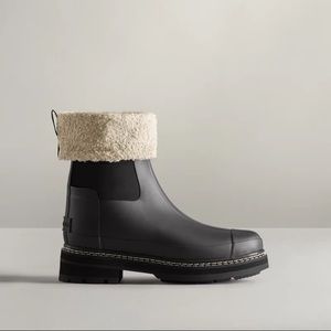 NIB NWT Hunter Boots Women's Refined Stitch Roll Top Shearling Boots